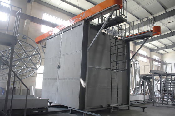 Buy A fully automatic rotational molding machine controlled by PLC  A roller molding machine used for producing water tanks online manufacture