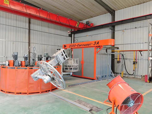 Buy High Capacity Polyethylene Turret Roto Mold Machine PLC Control System 1000 Liters online manufacture