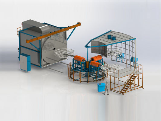 Buy 20-30 Cycles/Hour Flexible Turret Rotomolding Machine OEM ODM online manufacture