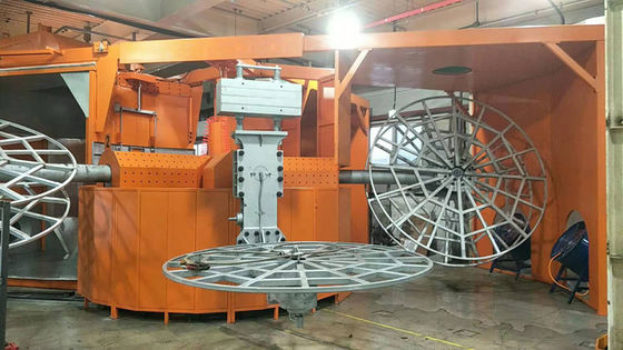 Buy Automatic forming machine controlled by PLC  Automatic Energy-Saving Rotational Moulding Machine with Two-Station Heating Chamber online manufacture