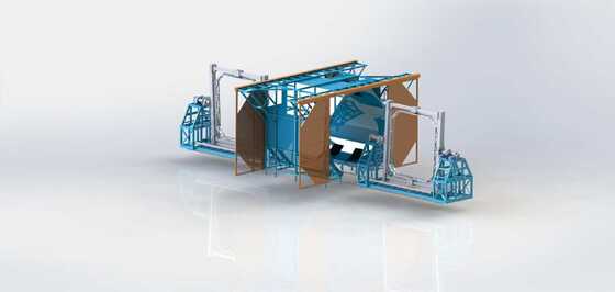 Buy Large Shuttle-Type Injection Molding Machine for High Efficiency Rotational Molding Equipment online manufacture